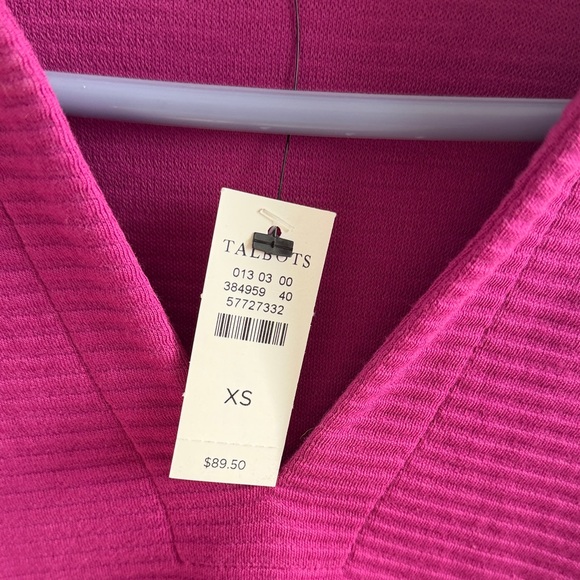 Talbots Fuchsia Ribbed Blouse - Picture 3 of 6